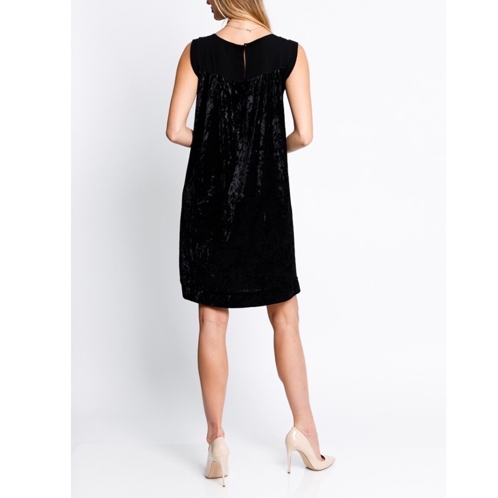 Mystree Black Velvet Sleeveless Shift Dress, Sz. M,  HP💐 - Picture 5 of 11